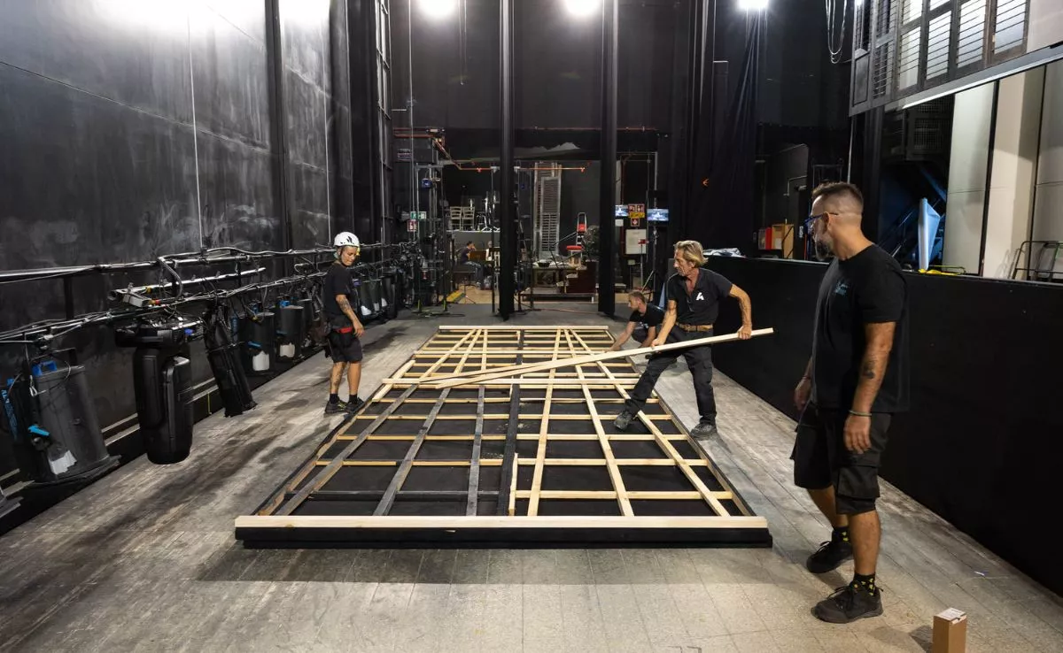 Improvisación de la escenografia de la ópera 'El holandés errante'. /Cedida