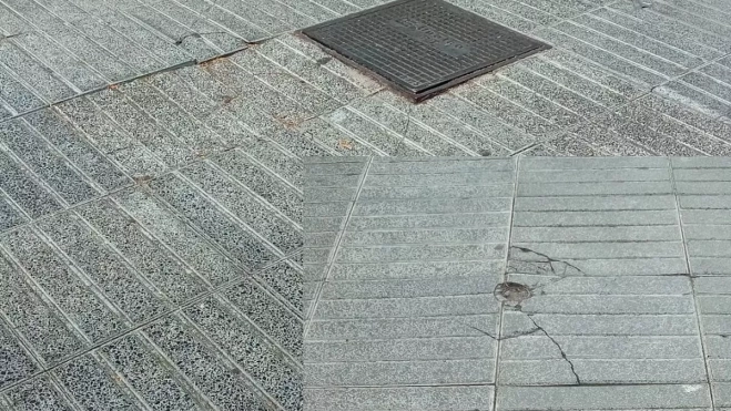 Distintas zonas con pavimento estropeado en Residencial Anaga