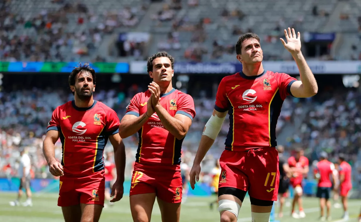 Jugadores de los Leones 7s, la modalidad de rugby a siete de la selección española./ FER