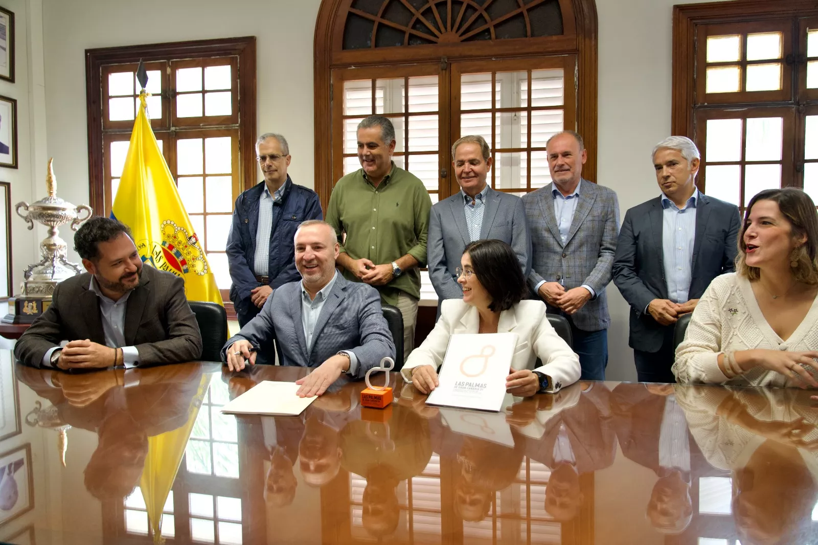 La Unión Deportiva Las Palmas respaldando la candidatura de Las Palmas de Gran Canaria a Capital Europea de la Cultura 2031. / AYUNTAMIENTO DE LAS PALMAS DE GRAN CANARIA