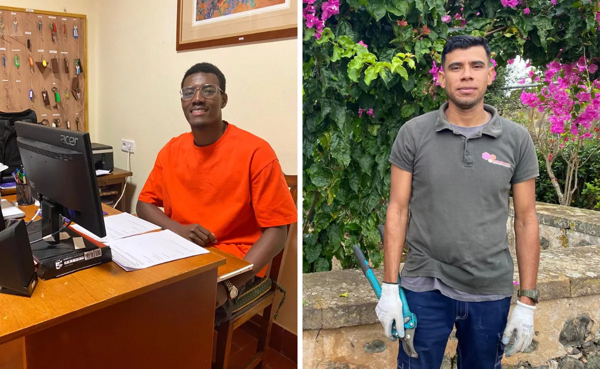 Junior Joel Payán, de 27 años, y John Fran Valencia, de 38, trabajan a través de la empresa de inserción laboral de Asociación Incluye / ATLÁNTICO HOY