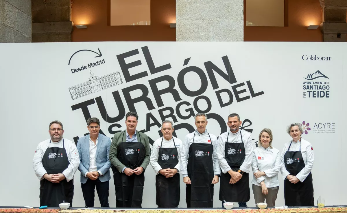 Imagen de la presentación del turrón más largo del mundo / AYUNTAMIENTO SANTIAGO DEL TEIDE