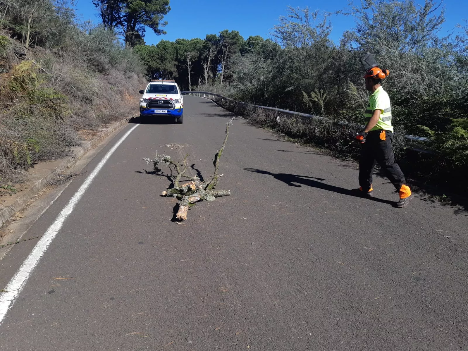 Gran Canaria moviliza a un centenar de operarios y cierra carreteras por la borrasca Claudia. CABILDO GC