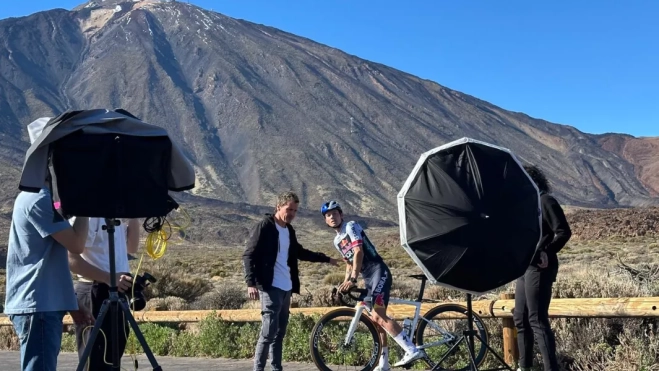 Imagen de uno d elos rodajes en el Teide / CLÚSTER AUDIOVISUAL