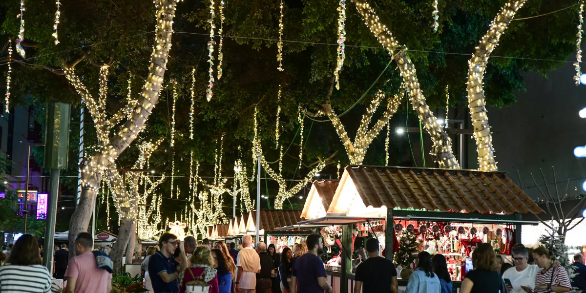 Imagen del encendido de luces en Mesa y López la pasada Navidad / PROMOCIÓN LPA