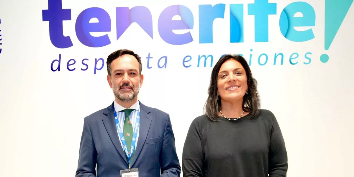 Imagen de Lope Afonso, consejero de Turismo del Cabildo de Tenerife y Dimple Melwani, CEO de Turismo de Tenerife / CABILDO DE TENERIFE