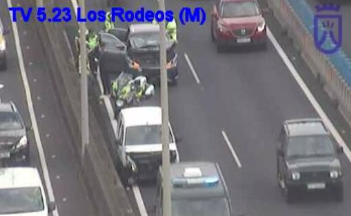 Choque en la TF-5. /Centro de Información de Carreteras