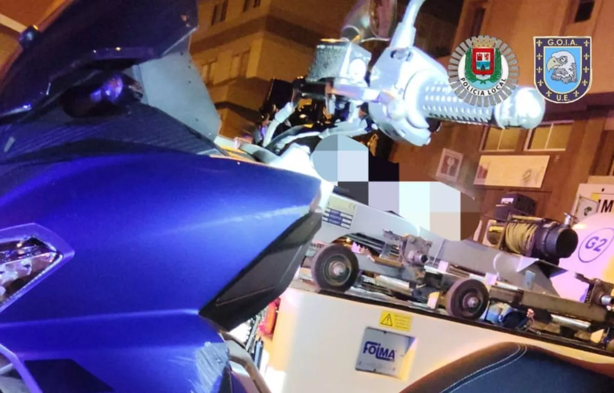 Detenido un motorista que huyó tras circular en sentido contrario en Guanarteme. POLICIA LPA