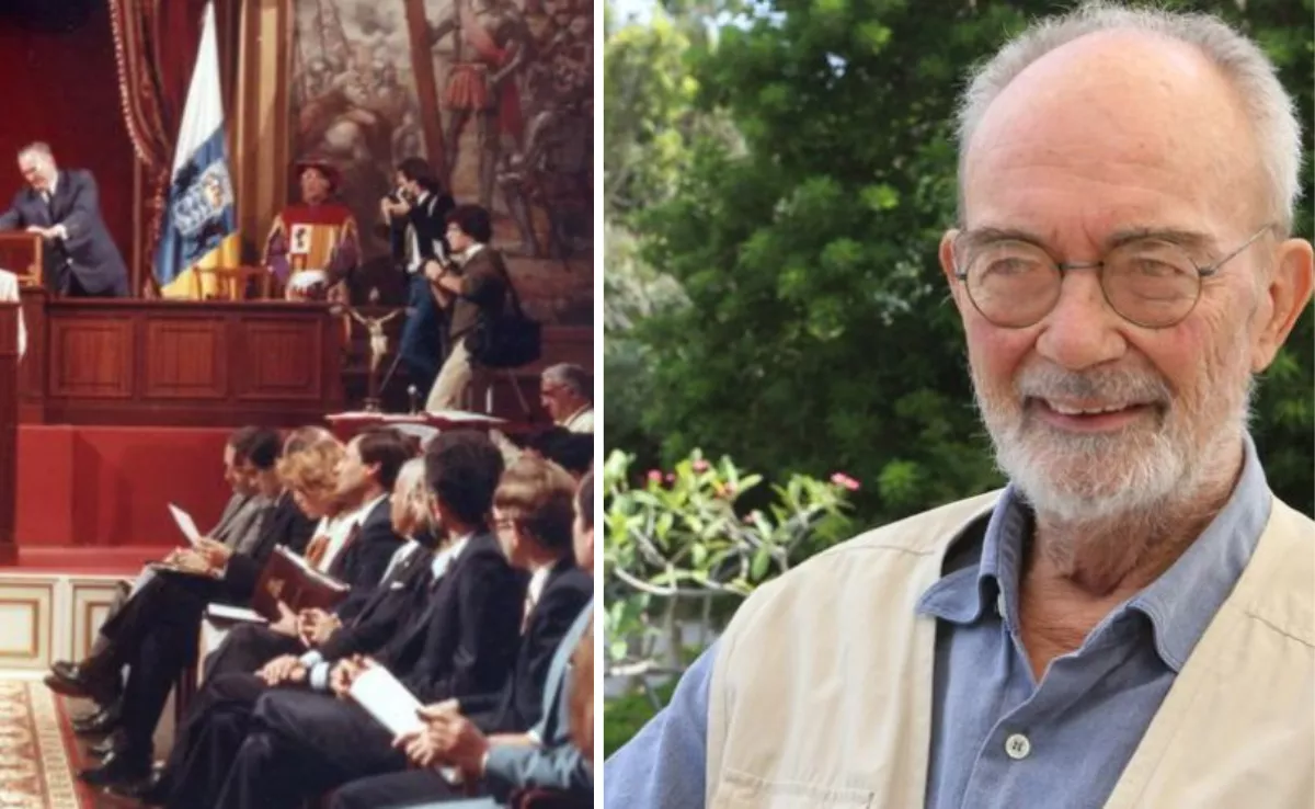 A la izquierda, primer Pleno del Parlamento; a la derecha, González Viéitez / AH A la izquierda, primer Pleno del Parlamento; a la derecha, González Viéitez / AH