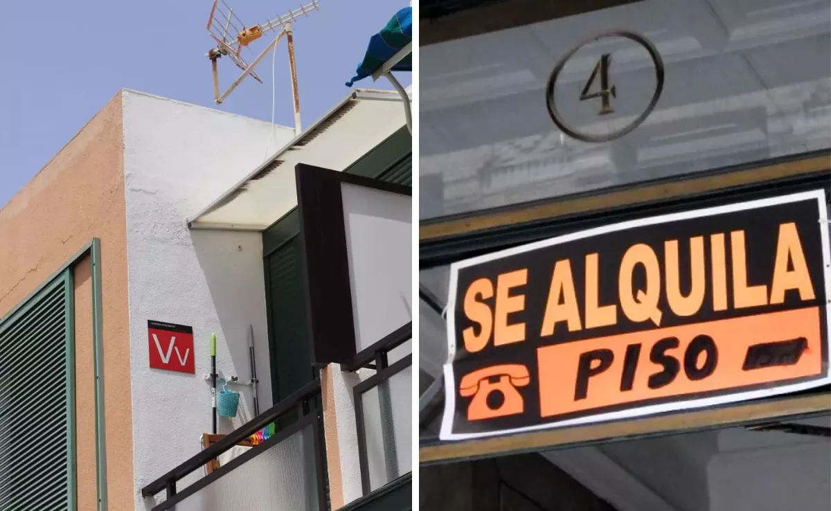 Los anuncios de viviendas vacacionales superan por diez a los de alquileres de larga estancia en Guanarteme / MONTAJE AH