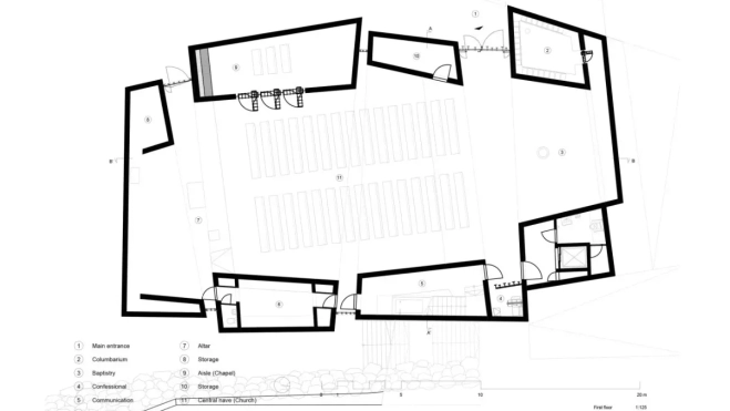 Planos de la iglesia de Las Chumberas / WAF