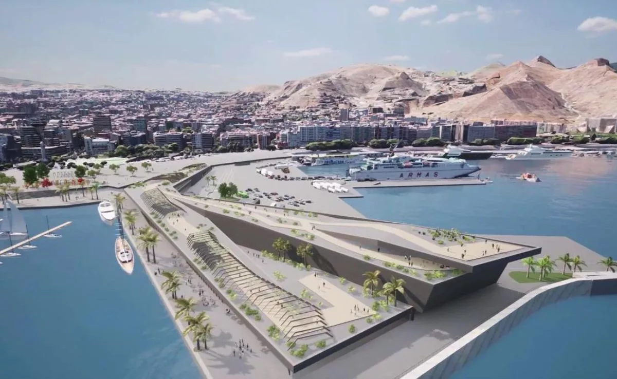 Maqueta del diseño del Enlace Puerto-Ciudad. /Cedida