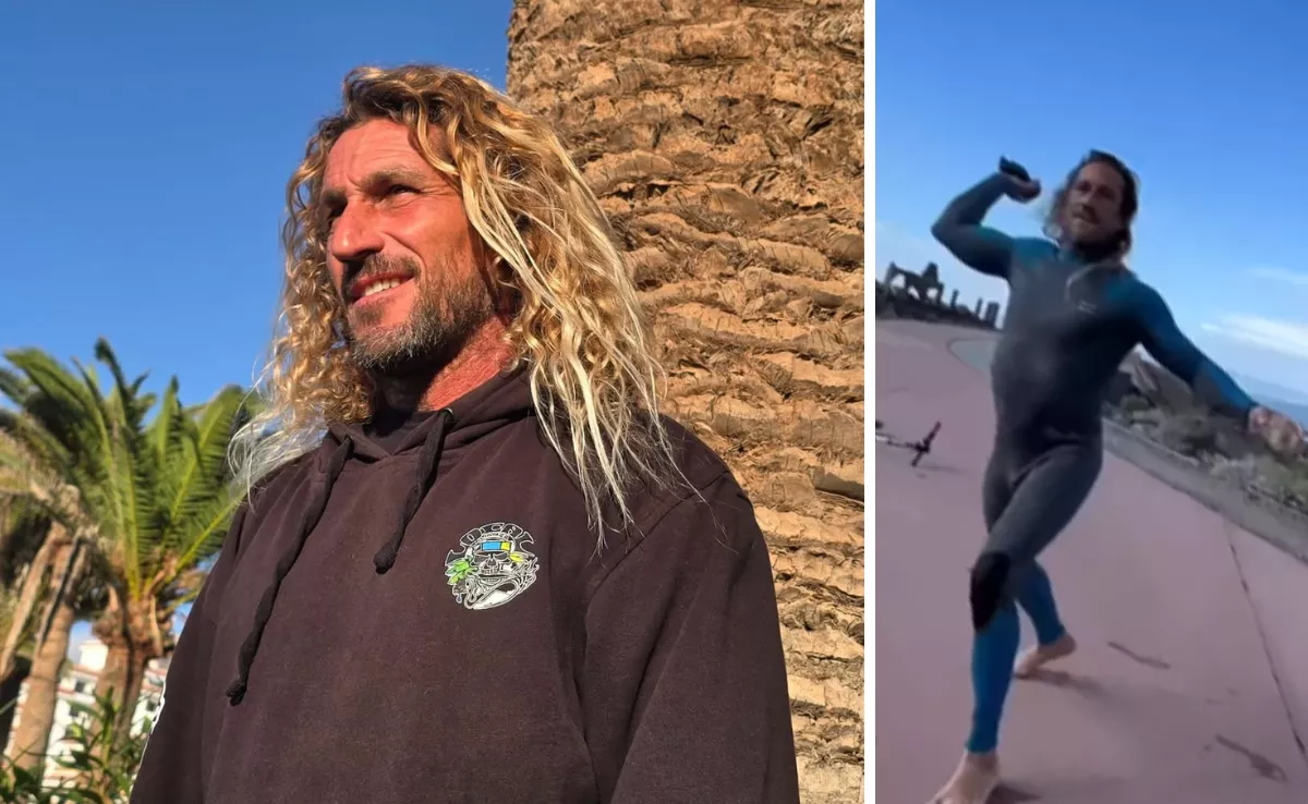 Tintín, el surfero tinerfeño que apedreó a otro surfista venezolano en Punta Blanca (Tenerife)./ RRSS