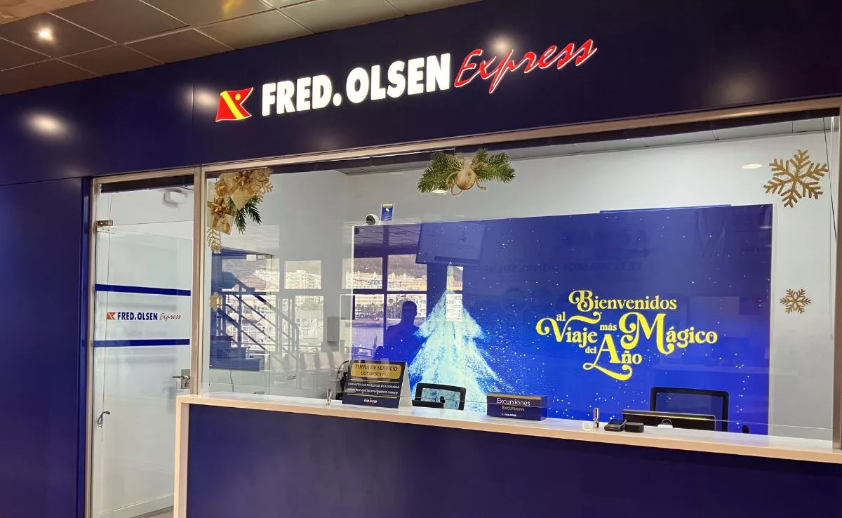 Oficina de Fred Olsen durante las fechas navideñas. /Cedida