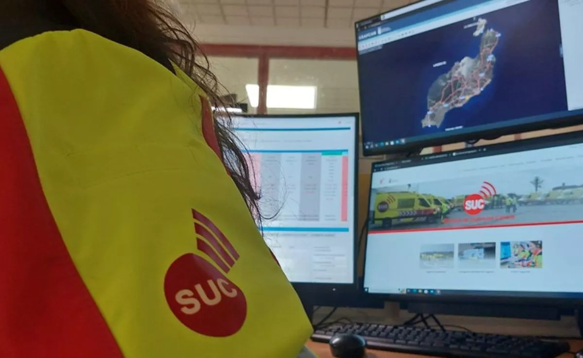 Oficina del SUC recibiendo una alerta de Lanzarote. /REDES