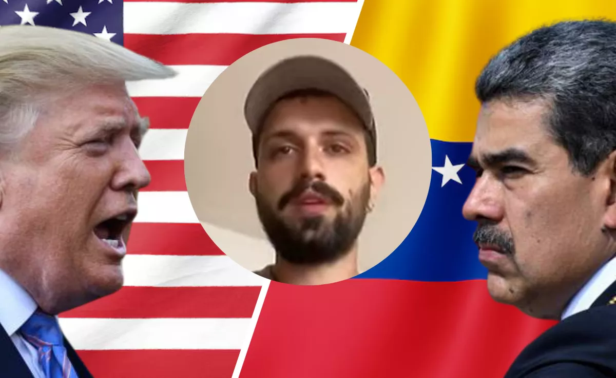 El cineasta canario Pablo Borges, atrapado en Venezuela sin ayuda consular por la probable invasión./ MONTAJE AH