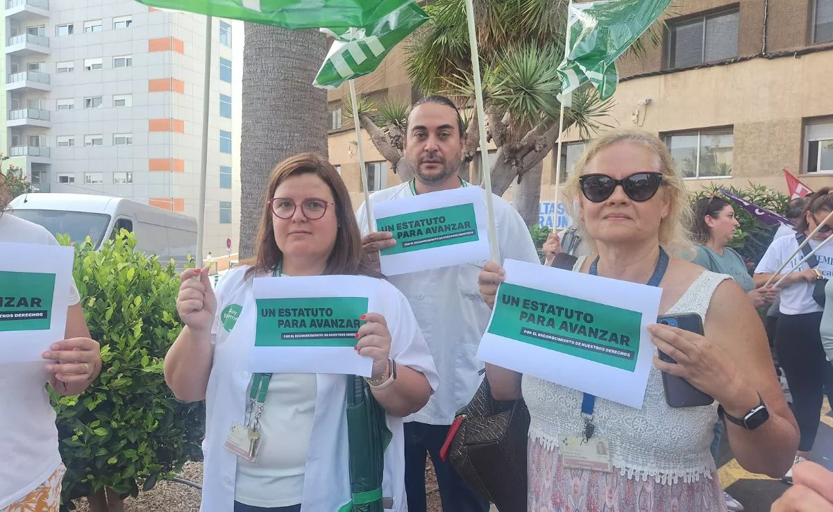 Concentración de los trabajadores del SNS en Canarias el 16 de septiembre de 2025. /Cedida