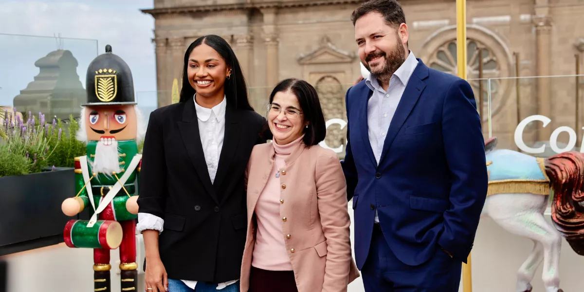 NIA, Carolina Darias y  el concejal de Cultura, Josué Íñiguez / AYUNTAMIENTO DE LAS PALMAS