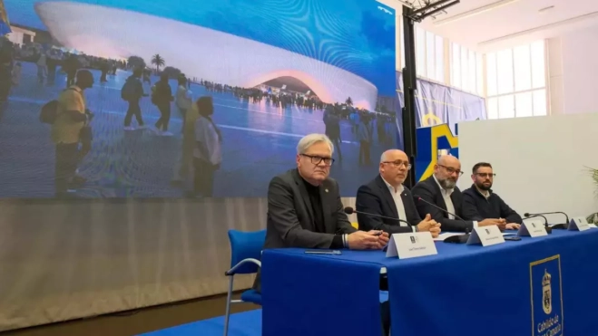 El arquitecto Juan Torres durante la presentación de la reforma del Estadio de Gran Canaria / CABILDO DE GRAN CANARIA El arquitecto Juan Torres durante la presentación de la reforma del Estadio de Gran Canaria / CABILDO DE GRAN CANARIA