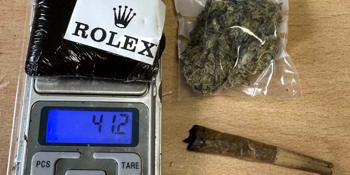 Imagen del hachís y la marihuana del joven detenido en San Telmo / POLICÍA NACIONAL 