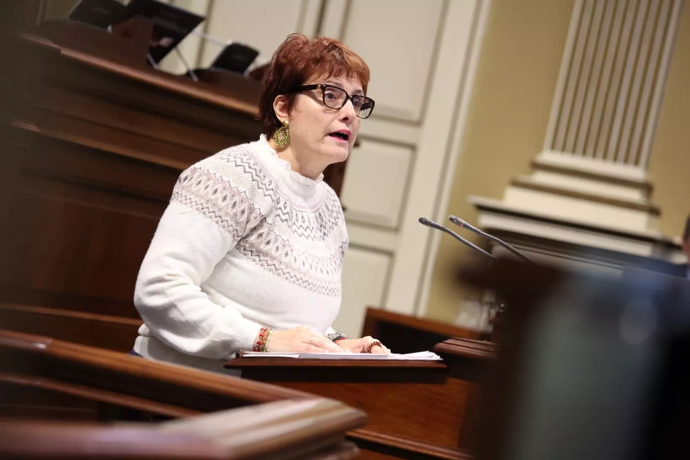 La consejera de Bienestar Social del Gobierno de Canarias, Candelaria Delgado. / CEDIDA