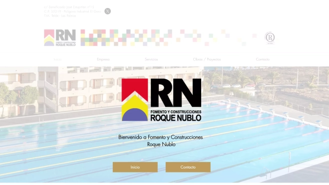 Captura de la web de Fomento Construcciones Roque Nublo Captura de la web de Fomento Construcciones Roque Nublo