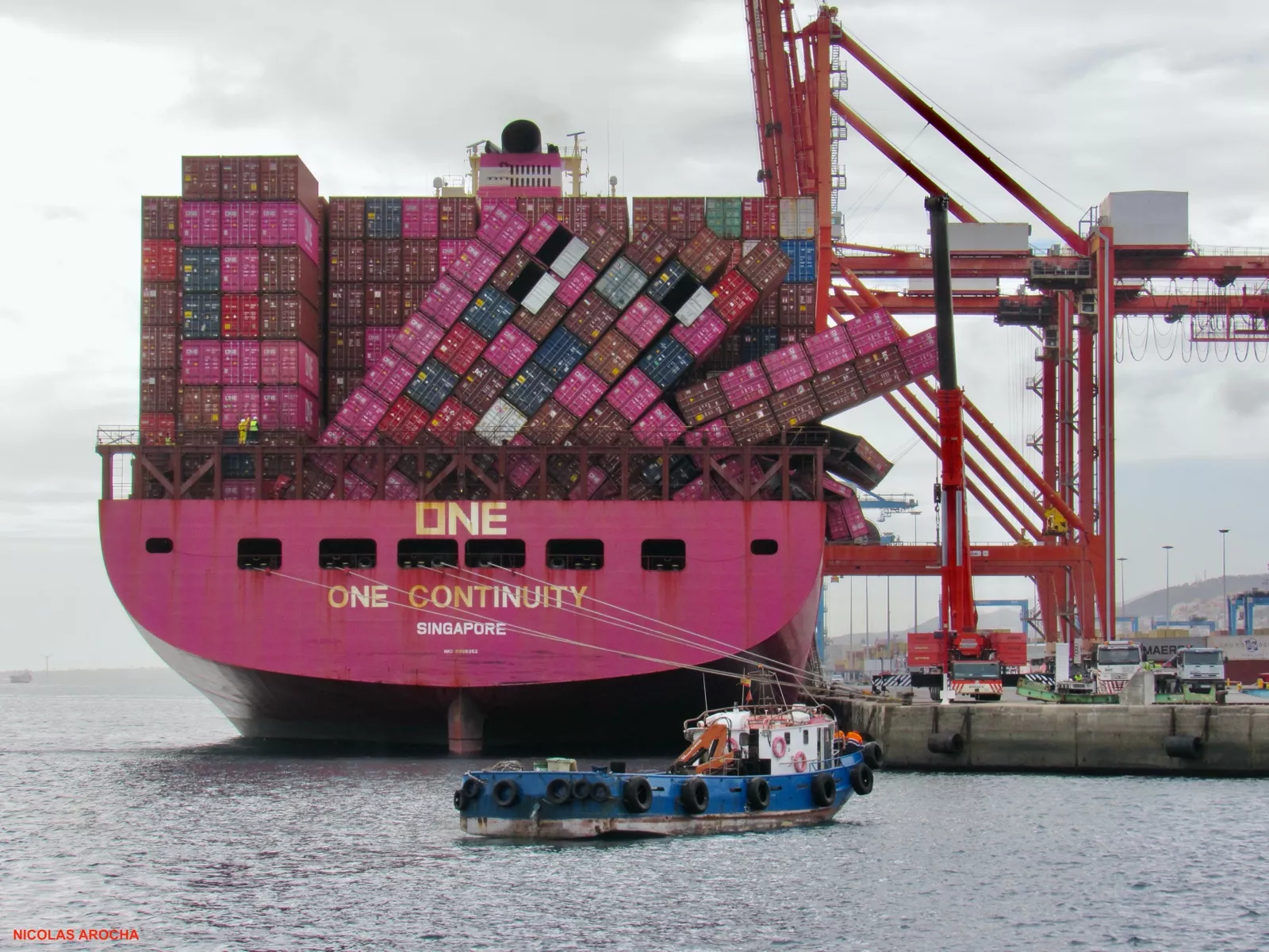 El portacontenedores One Continuity en el Puerto de Las Palmas. / NICOLÁS AROCHA