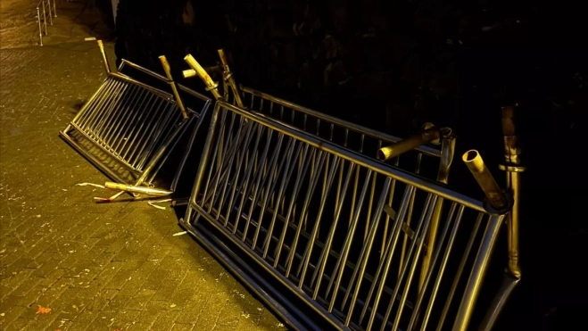 Barandillas destrozadas en Jóver, La Laguna. /Cedida