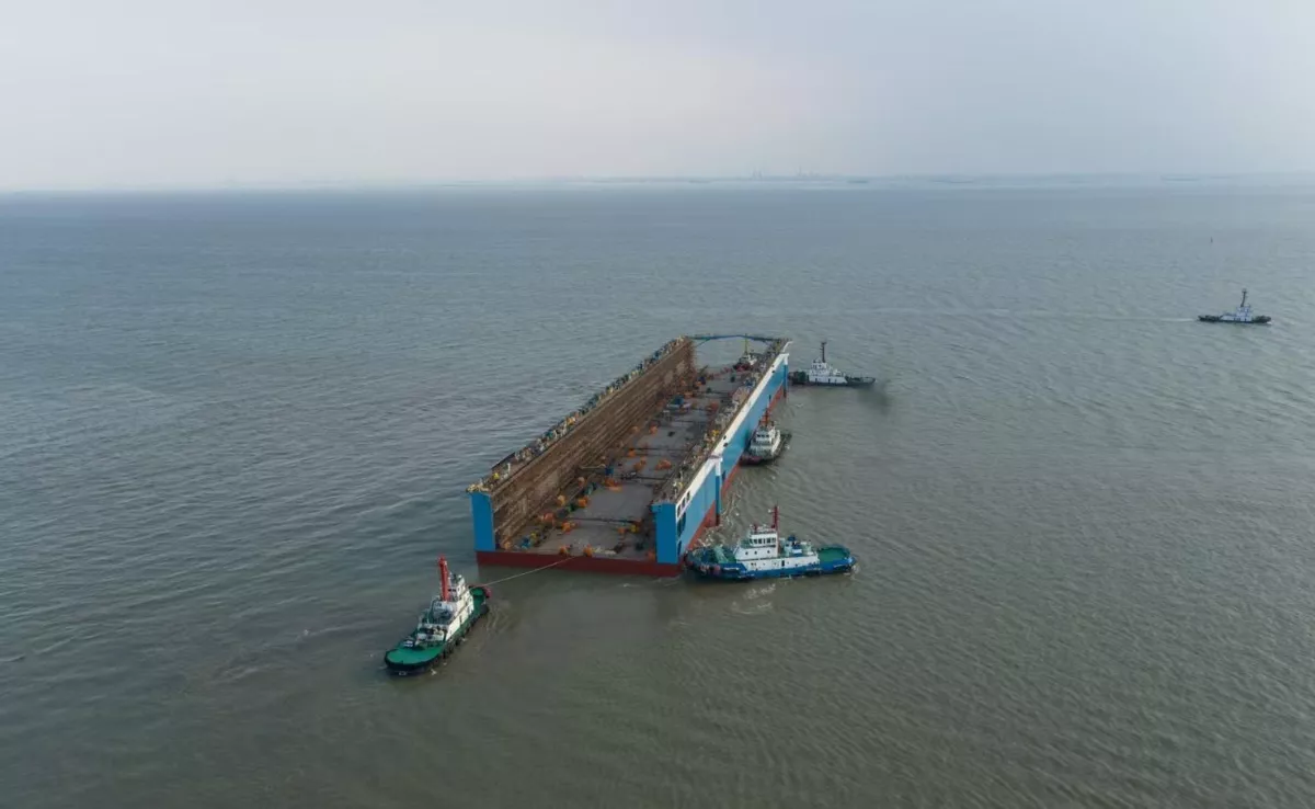 El dique flotante 'Hidramar Ultra 22.000', de Tenerife Shipyards./ CEDIDA