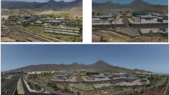 Infografías de la ciudad del cine recogida en documentos del Cabildo de Tenerife