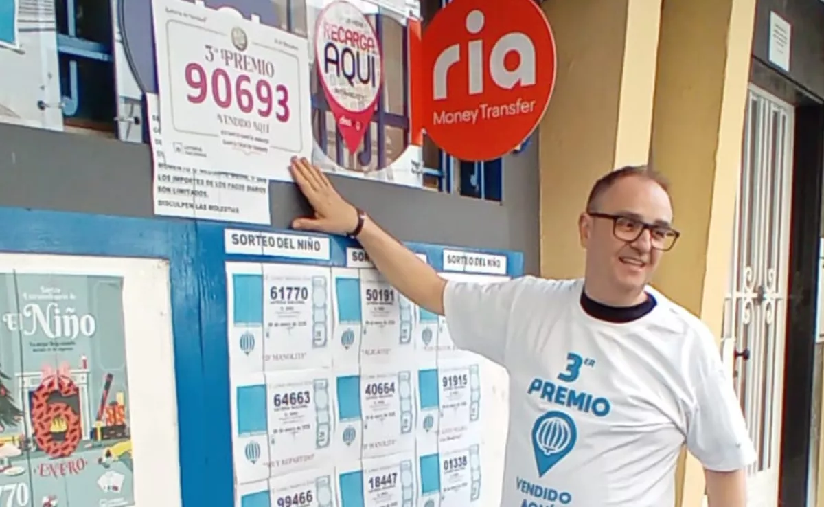Jesús Pérez, vendedor del Tercer Premio de El Gordo de navidad 2025|AH