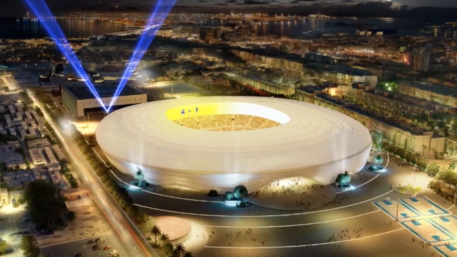 Proyección del Estadio Gran Canaria tras su remodelación. / AH