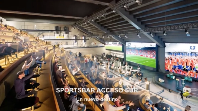 Sport Bar proyectado para la reforma del Estadio de Gran Canaria. / AH