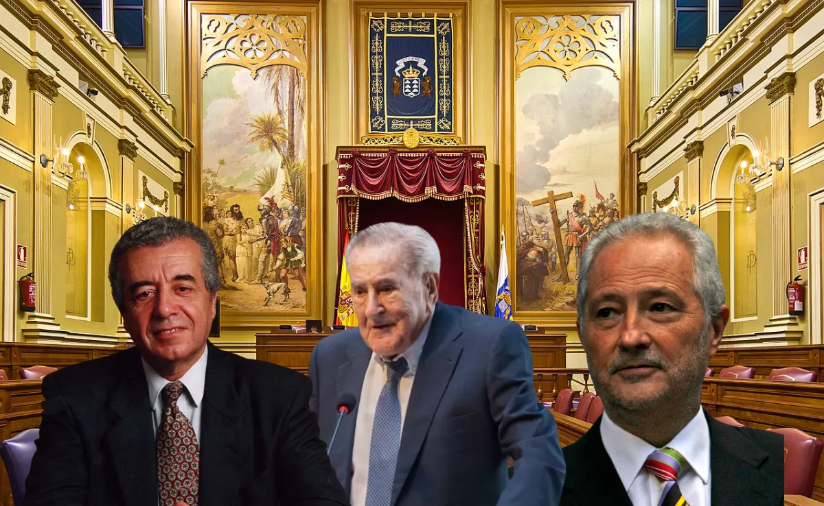 De izquierda a derecha, Lorenzo Olarte, Manuel Hermoso y Adán Martín. / AH