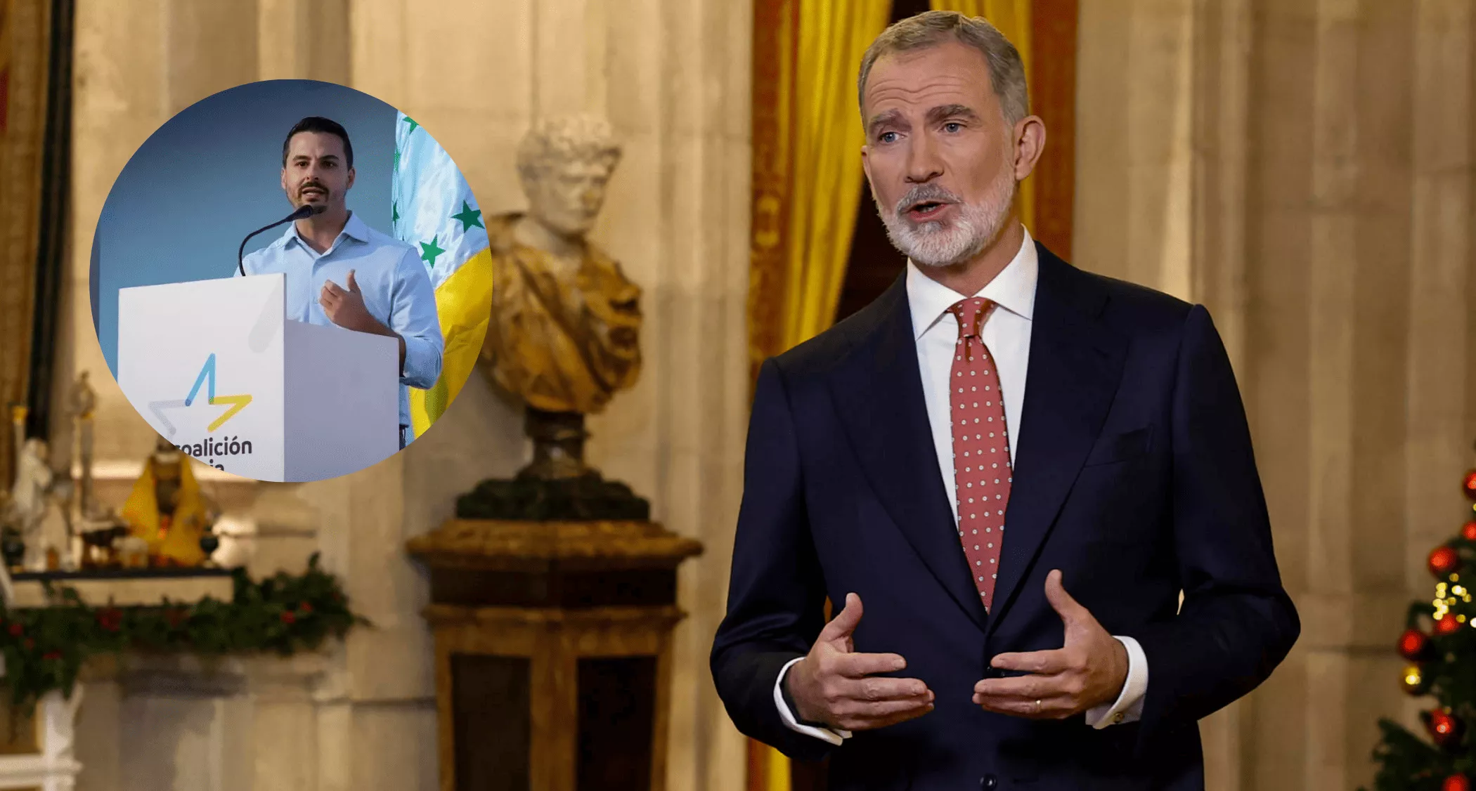 Coalición Canaria, único partido nacionalista que respalda el mensaje navideño del rey Felipe VI . / BALLESTEROS-EFE