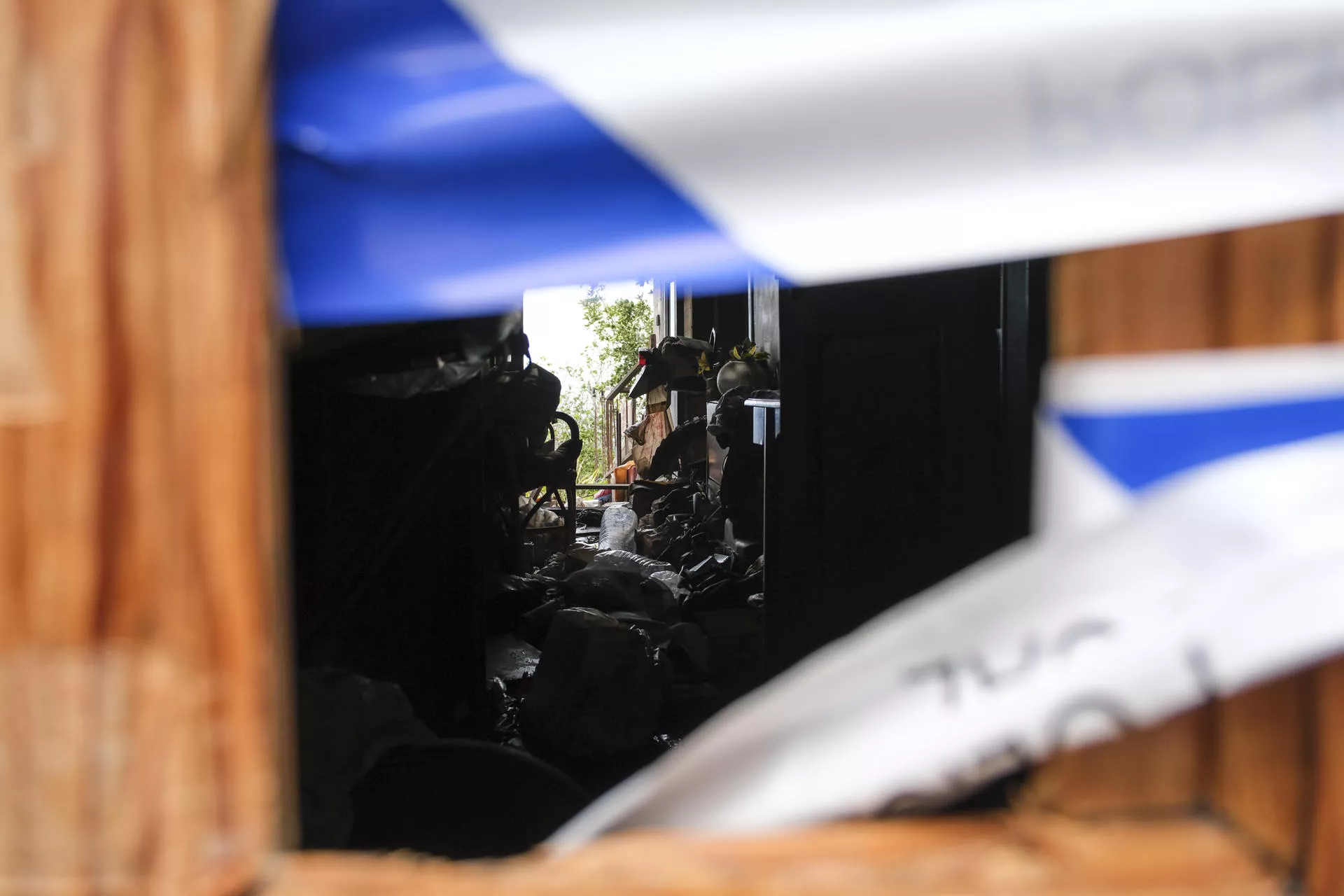  La vivienda afectada por el fuego en La Matanza. / EFE - ALBERTO VALDÉS