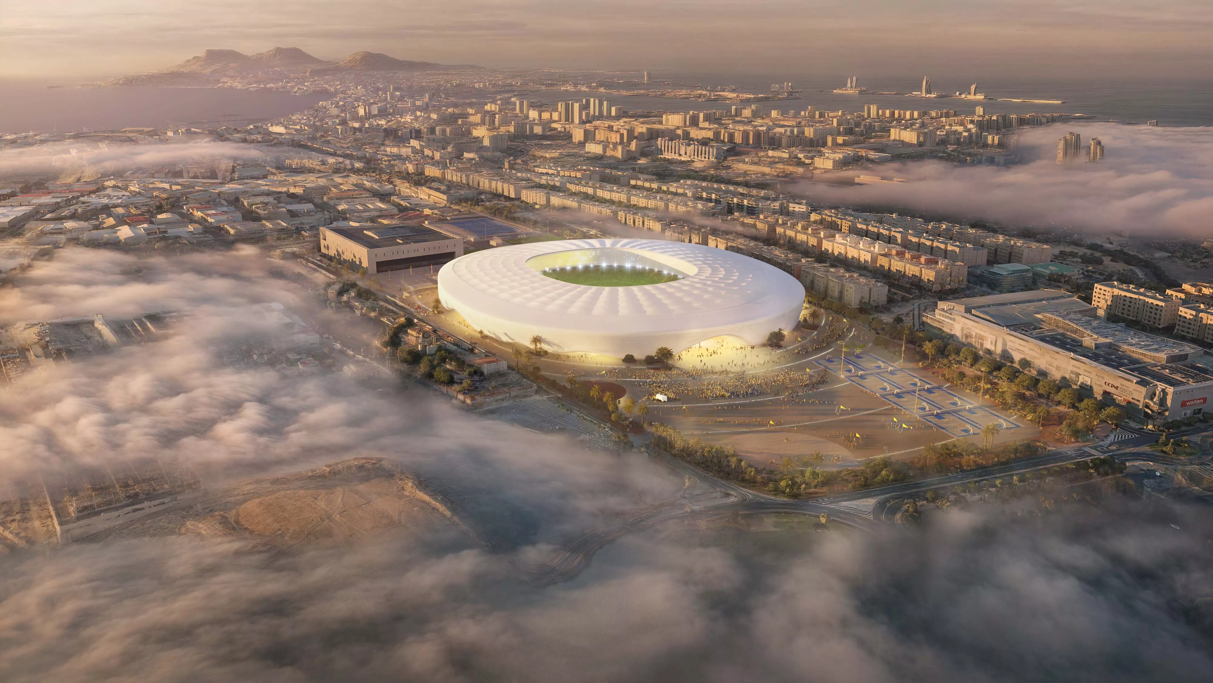 Render del estadio de Las Palmas de Gran Canaria./ AH