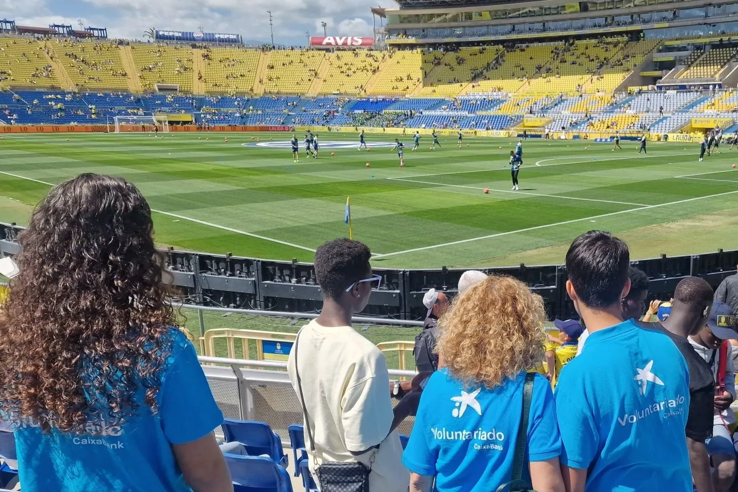 Grada Solidaria de la Fundación la Caixa en el Estadio de Gran Canaria. AH