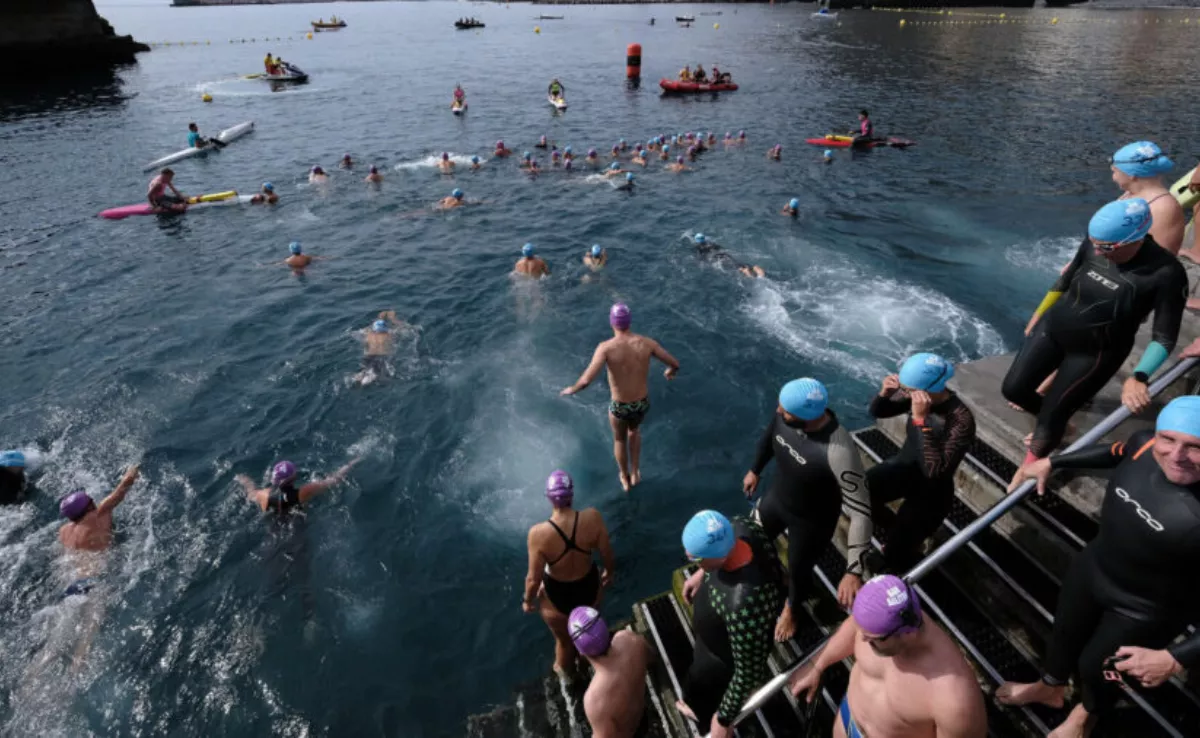 Edición de 2025 de la prueba San Salitre de natación, en Santa Cruz de Tenerife./ AYTO.