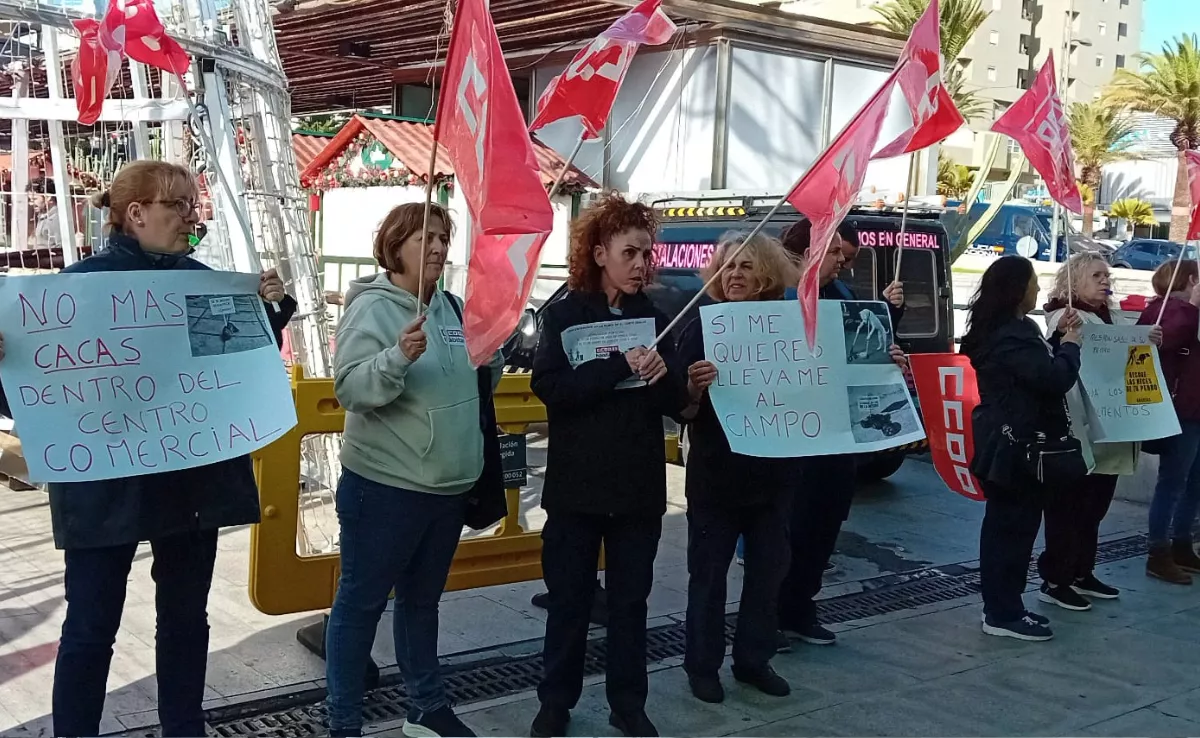 Concentración del personal de limpieza de El Corte Inglés|AH