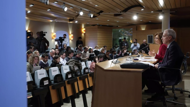 La vicepresidenta y ministra de Hacienda, María Jesús Montero, durante la rueda de prensa que ha ofrecido este viernes en Madrid para presentar la propuesta del nuevo modelo de financiación autonómica. / ZIPI ARAGON-EFE La vicepresidenta y ministra de Hacienda, María Jesús Montero, durante la rueda de prensa que ha ofrecido este viernes en Madrid para presentar la propuesta del nuevo modelo de financiación autonómica. / ZIPI ARAGON-EFE