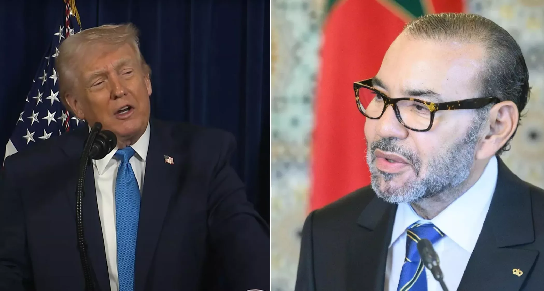 Donald Trump y Mohamed VI, aliados cerca de Canarias. / EFE