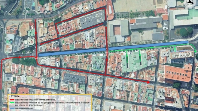 Reordenación tráfico en Tomás Morales