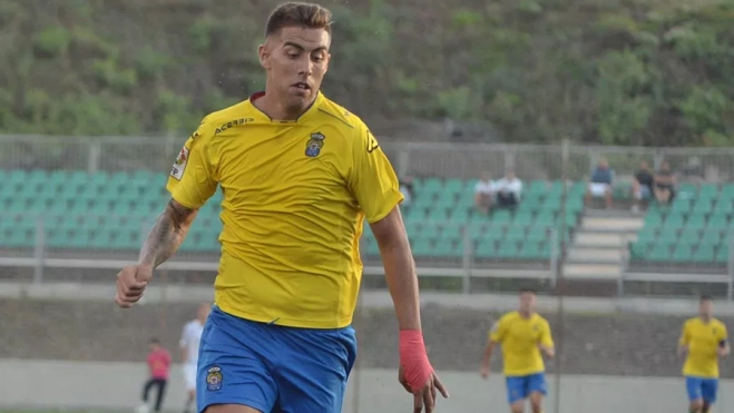 Jefté, en su etapa en Las Palmas Atlético. 