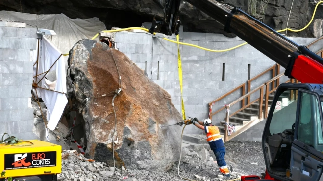 Trabajos de reconstrucción en Tabaiba / AYUNTAMIENTO DE EL ROSARIO