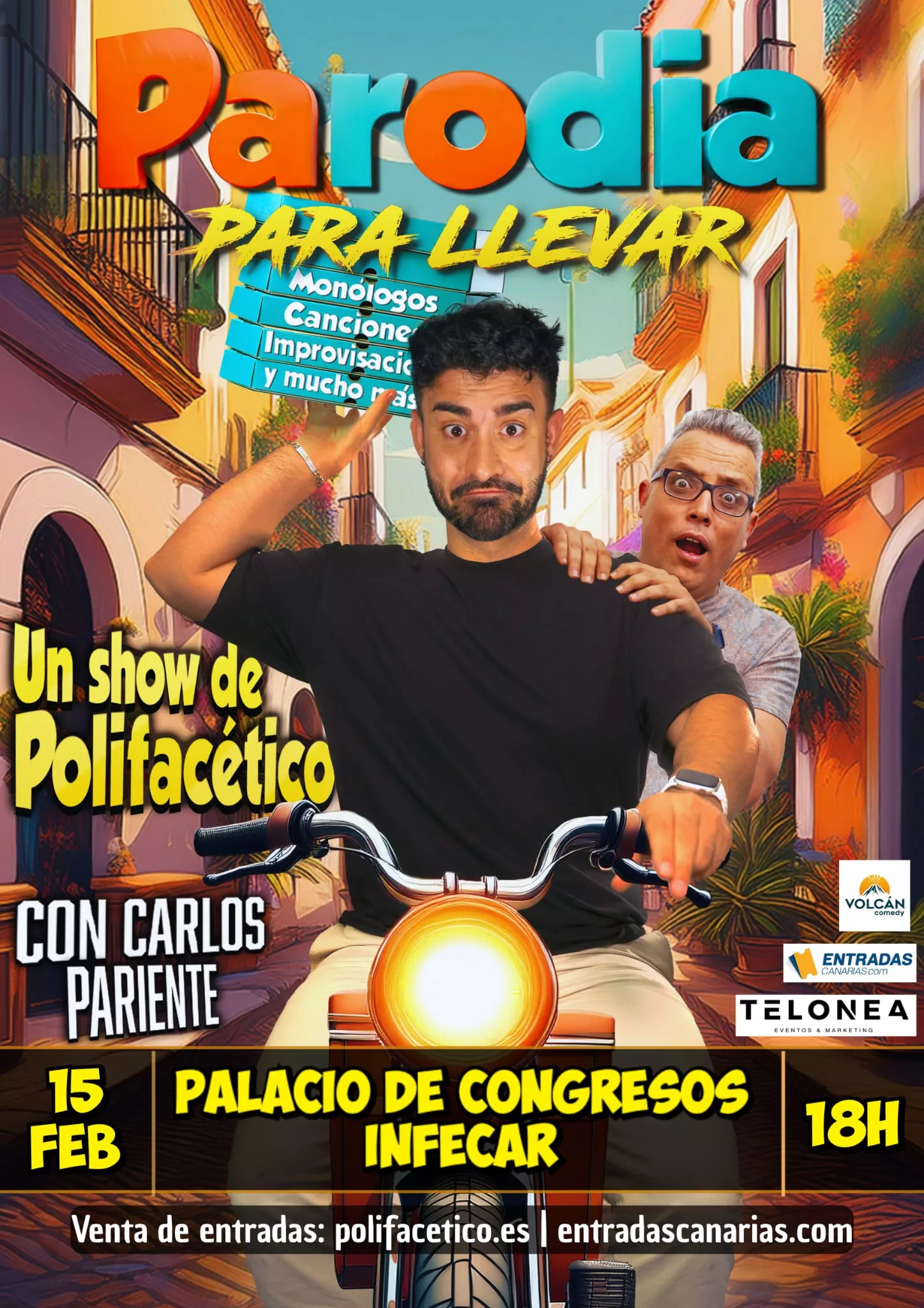 Polifacético presenta “Parodia para llevar” en Gran Canaria el próximo 15 de febrero. / CEDIDA