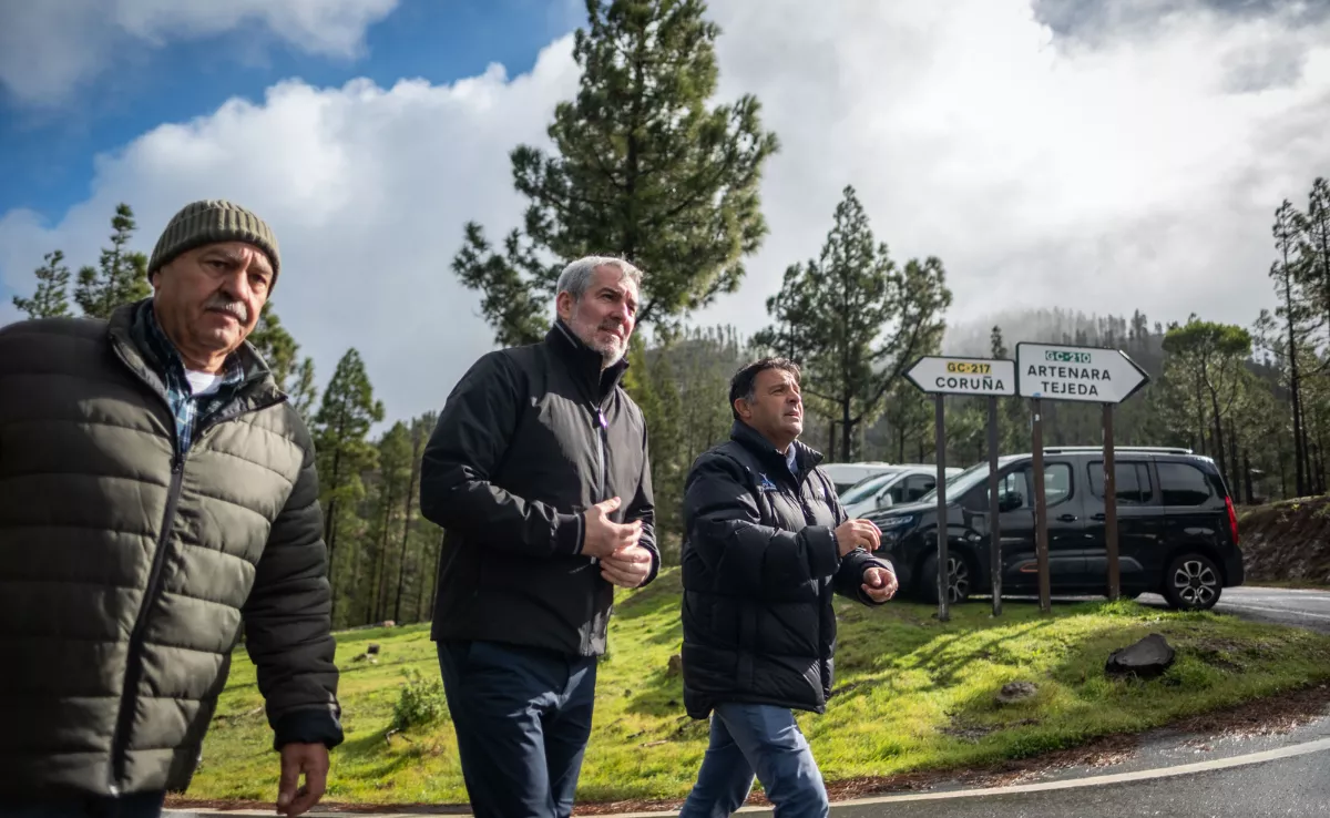 El presidente del Gobierno de Canarias, Fernando Clavijo, en Artenara / GOBIERNO DE CANARIAS
