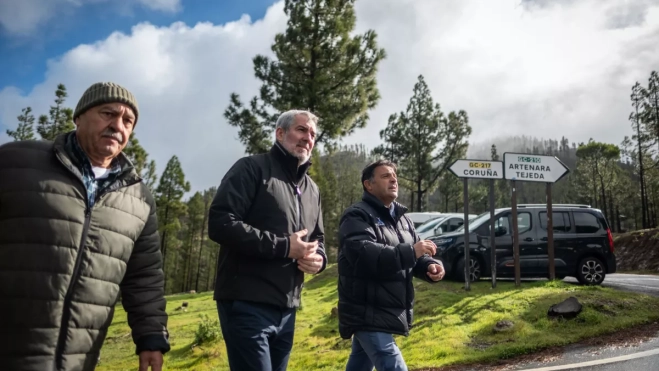 El presidente del Gobierno de Canarias, Fernando Clavijo, en Artenara / GOBIERNO DE CANARIAS