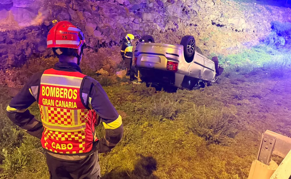 Imagen del vehículo accidentado en Ingenio / CEDIDA