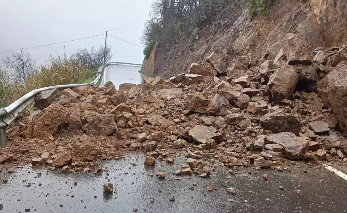 Desprendimiento en una carretera de Gran Canaria / CABILDO DE GRAN CANARIA
